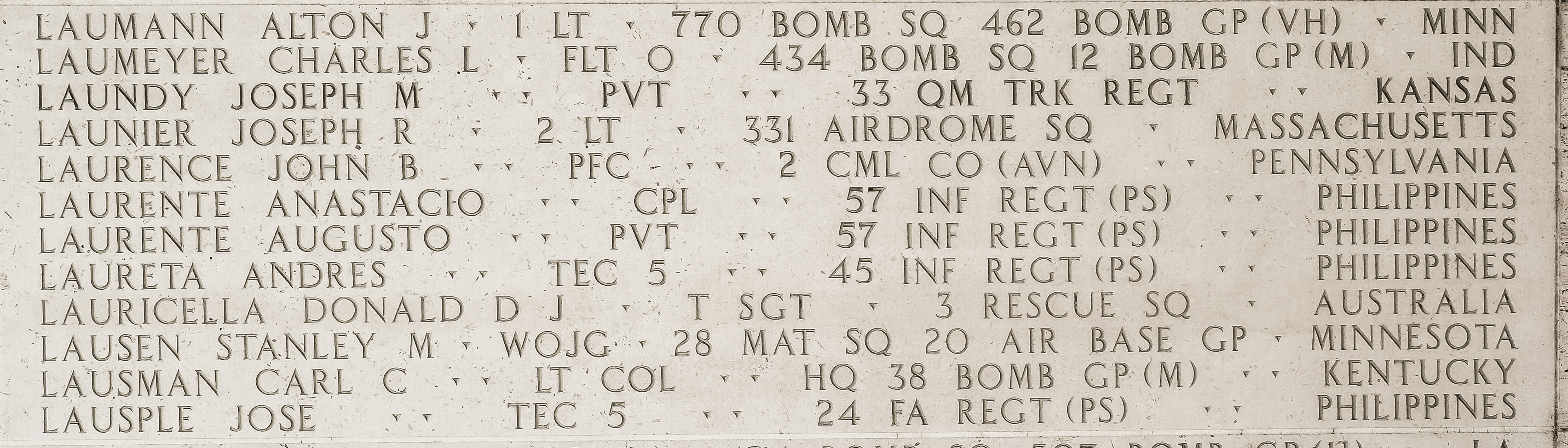 Charles L. Laumeyer, Flight Officer